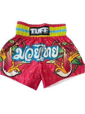 Tuff Muay Thai Kick Boxing Shorts Mens MMA Fighting Size Xl Birds  Colorful